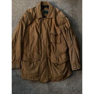 Leather Men's Size XL Full Zip Leather Coat Marc Andrew Marc Multiple‎ Pockets